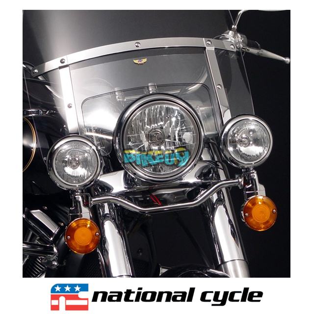 네셔널싸이클 가와사키 VN2000 벌칸 크롬 스틸 스포트라이트 바 - 스크린 오토바이 튜닝 부품 N945