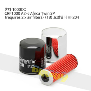 혼다 1000CC CRF1000 A2-J Africa Twin SP (requires 2 x air filters) (18) 오일필터 HF204