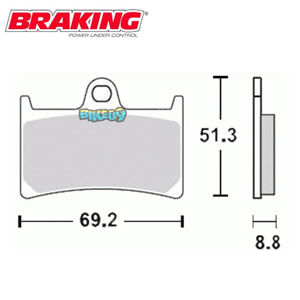 브레이킹 CM55 SINTERED 스트리트 프론트 브레이크 패드 커플 - 야마하 MT 09 (13-16) 오토바이 부품 튜닝 파츠 786CM55