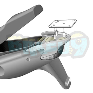 질레라 러너 VX 125 (03-04) 탑 박스 피팅 키트 - 샤드 오토바이 탑박스 싸이드 케이스 가방 브라켓 G0RN53ST