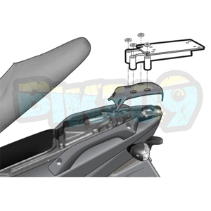 질레라 러너 VX 150 (03-19) 탑 박스 피팅 키트 - 샤드 오토바이 탑박스 싸이드 케이스 가방 브라켓 G0RN56ST
