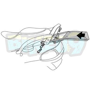 킴코 딩크 스페이서 150 (97-06) 탑 박스 피팅 키트 - 샤드 오토바이 탑박스 싸이드 케이스 가방 브라켓 K0S17T