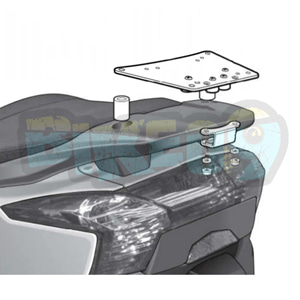 킴코 슈퍼 딩크 125 (09-15) 탑 박스 피팅 키트 - 샤드 오토바이 탑박스 싸이드 케이스 가방 브라켓 K0SP19KT