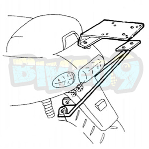 피아지오 타이푼 50 (99-03) 탑 박스 피팅 키트 - 샤드 오토바이 탑박스 싸이드 케이스 가방 브라켓 V0T59T
