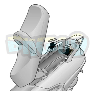 피아지오 X9 500 (00-09) 탑 박스 피팅 키트 - 샤드 오토바이 탑박스 싸이드 케이스 가방 브라켓 V0X20T