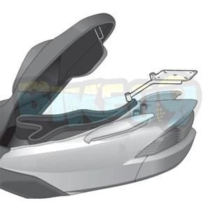 스즈키 버그맨 150 (02-06) 탑 박스 피팅 키트 - 샤드 오토바이 탑박스 싸이드 케이스 가방 브라켓 S0BR12ST