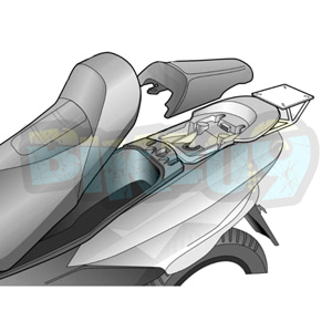 야마하 마제스티 125 (01-06) 탑 박스 피팅 키트 - 샤드 오토바이 탑박스 싸이드 케이스 가방 브라켓 Y0M11T