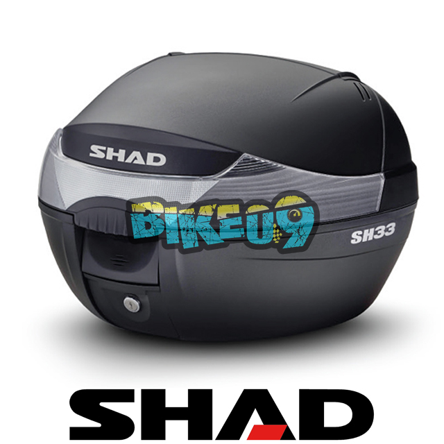 샤드 탑케이스 SH33 NEW 기본사양 (무광 검정) D0B33200 - 오토바이 튜닝 부품
