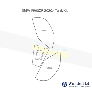 분덜리히 BMW 모토라드 F 900 XR 탱크 프로텍션 &gt;프리미엄 쉴드&lt; - 클리어 33332-500