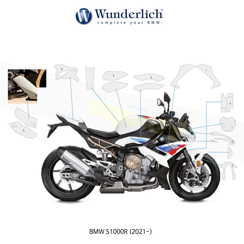 분덜리히 BMW 모토라드 S1000R (2021-) PremiumShield 페인트 필름 풀세트 (클리어) 35982-000