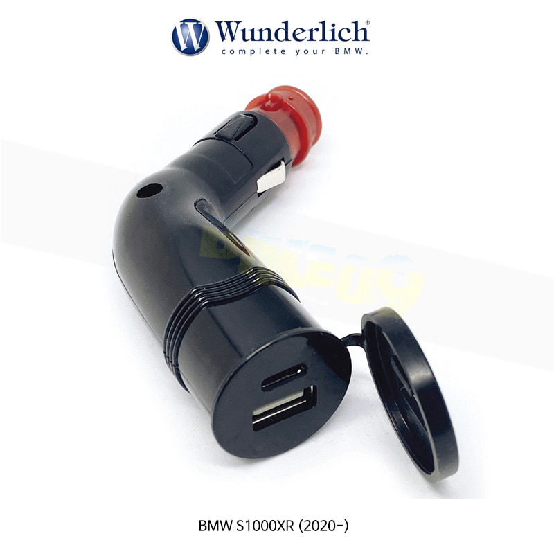 분덜리히 BMW 모토라드 S1000XR (2020-) BAAS USB 직각 플러그 어댑터 USB10 (블랙) 42040-500