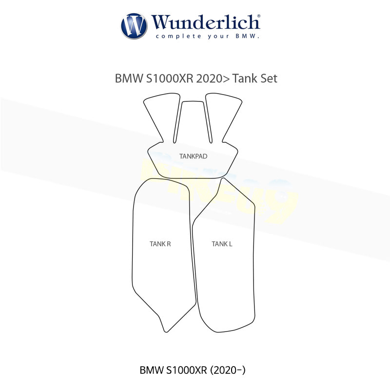 분덜리히 BMW 모토라드 S1000XR (2020-) PremiumShield 탱크 보호 호일 (클리어) 35970-300