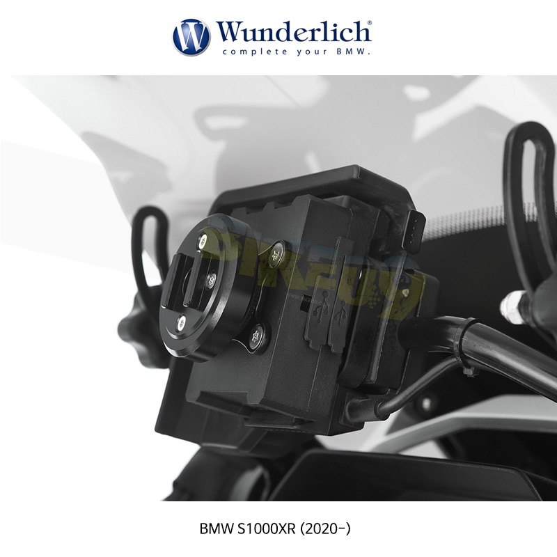 분덜리히 BMW 모토라드 S1000XR (2020-) USB 충전 박스 SP Connect Anti Vibration Module (블랙) 21177-302